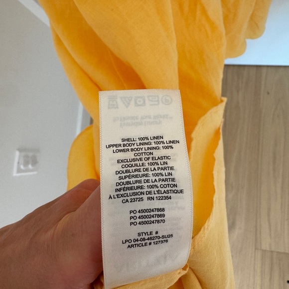 Wilfred Yellow Linen Maxi Dress - Picture 3 of 4